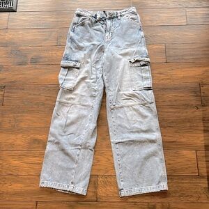 H&M Light Wash Baggy Cargo Jeans